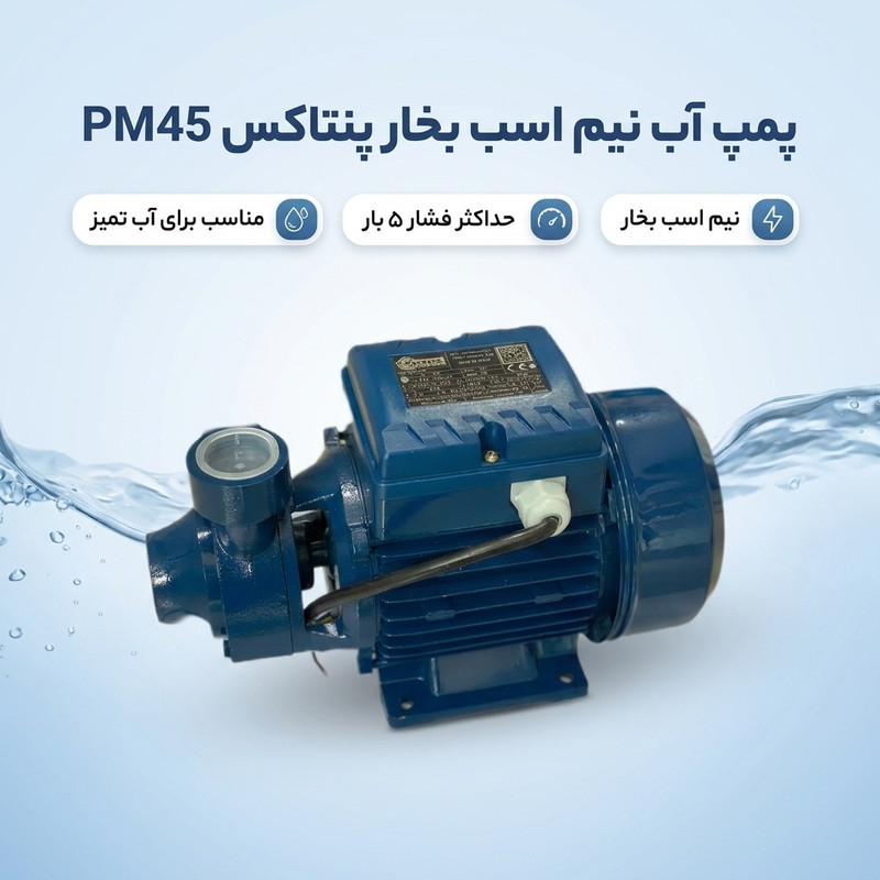 پمپ آب نیم اسب بخار پنتاکس کد PM45