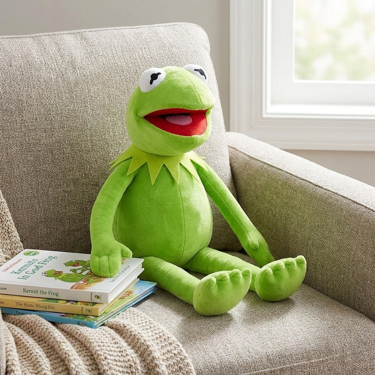 عروسک پولیشی قورباغه کرمیت مدل Kermit ارتفاع 50 سانتی متر
