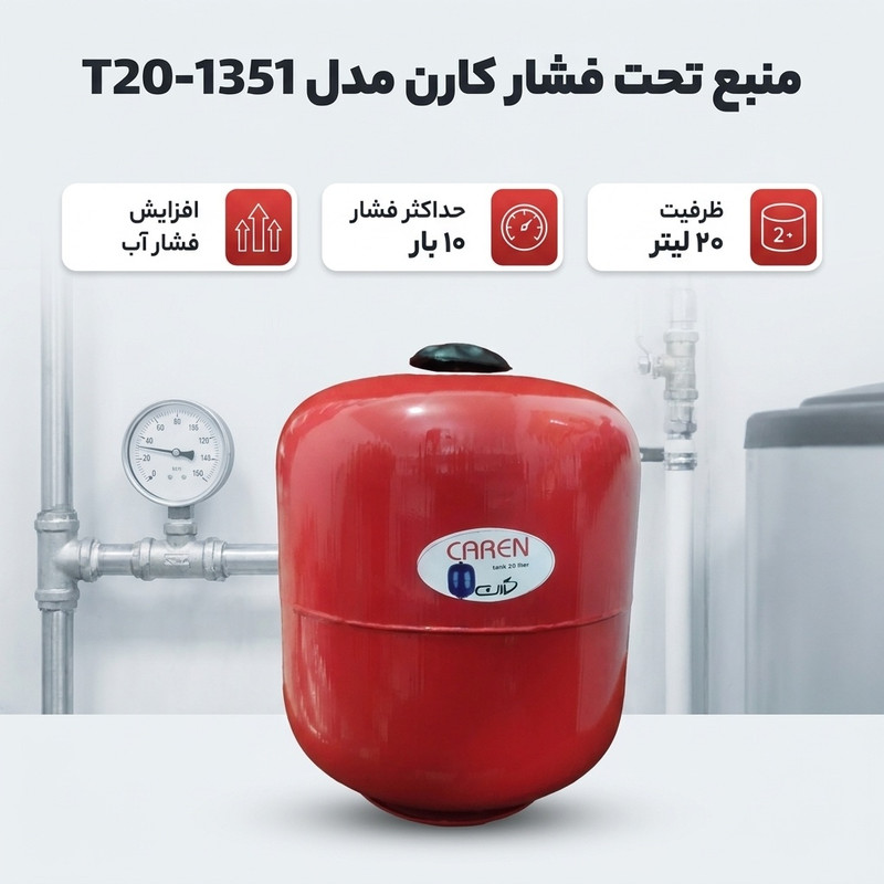 منبع تحت فشار کارن مدل -1351-T20 ظرفیت 20 لیتر
