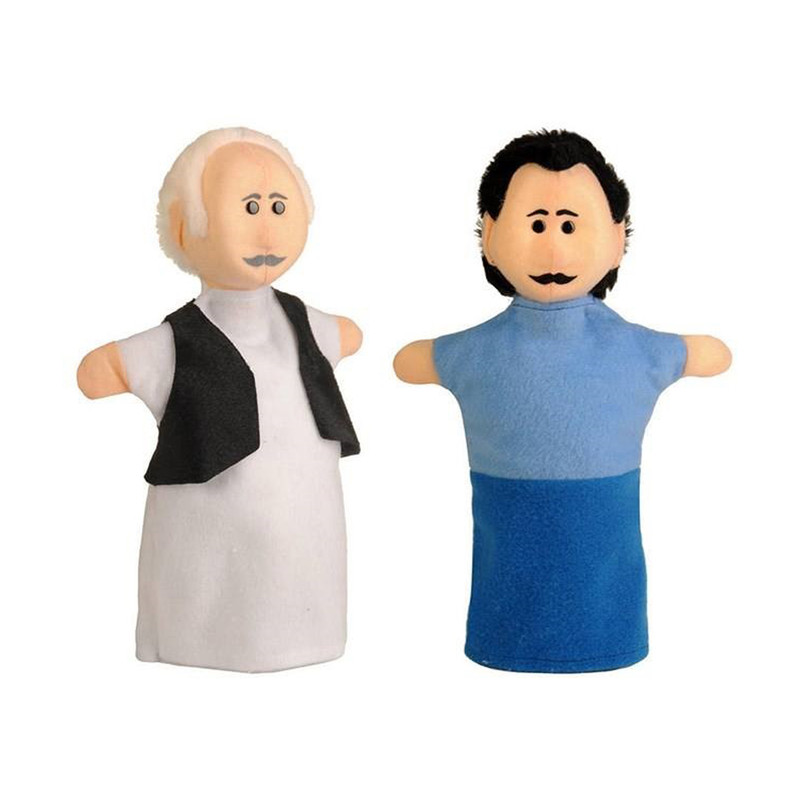 عروسک نمایشی مدل پدربزرگ و پدر کلبه مجموعه 2 عددی
