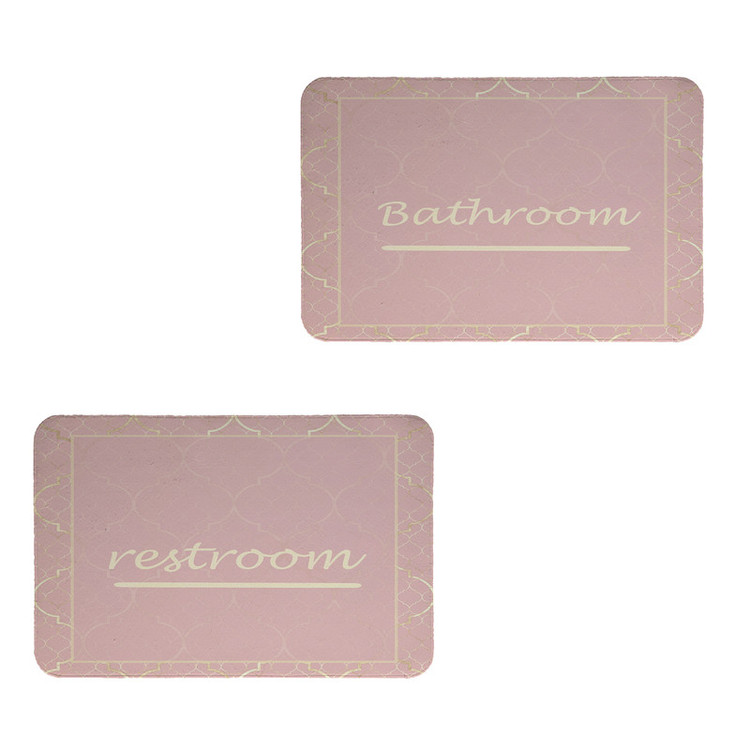 پادری طرح Restroom & Bathroom کد 8686 سایز 60x40 سانتی متر مجموعه دو عددی