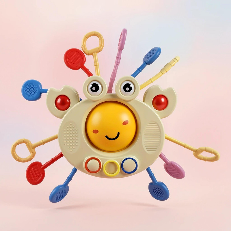جغجغه مدل خرچنگ BABY CRAB PULL STRING کد FXB-5