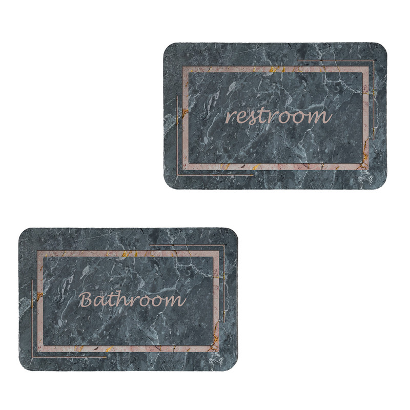 پادری طرح Restroom & Bathroom کد 8748 سایز 60x40 سانتی متر مجموعه دو عددی