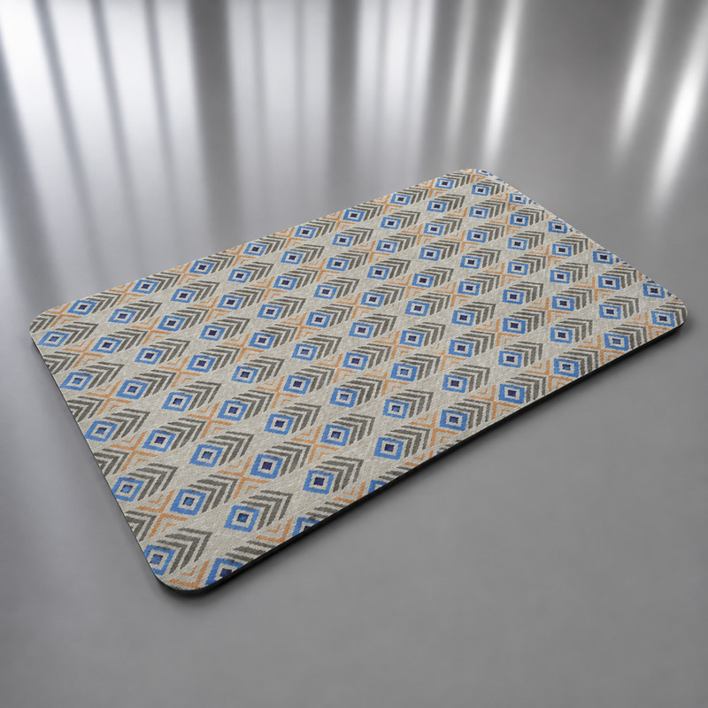 پادری ماهوت مدل چاپی طرح الماس و برگ سایز 78*48 سانتی متر کد PDB03 مناسب برای فضای داخلی و بیرونی