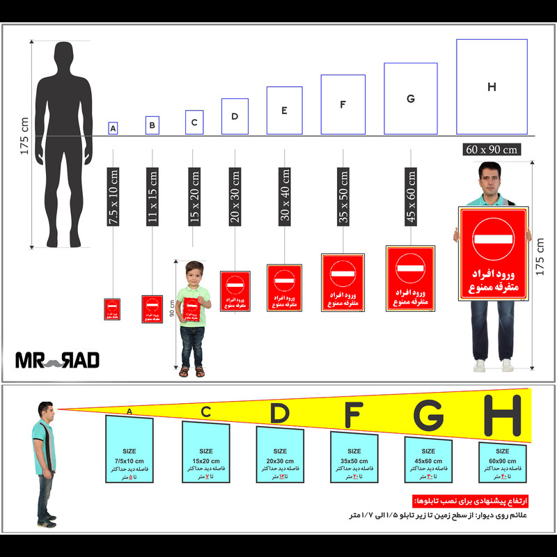 برچسب ایمنی مستر راد طرح ورود افراد متفرقه ممنوع مدل HSE-OSHA-0926