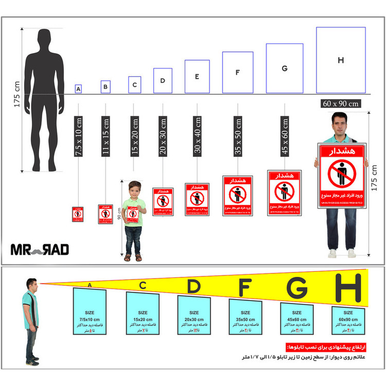 برچسب ایمنی مستر راد طرح ورود افراد غیرمجاز ممنوع مدل HSE-OSHA-1050