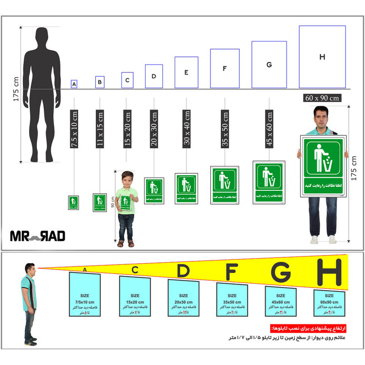 برچسب ایمنی مستر راد طرح لطفا نظافت را رعایت کنید مدل HSE-OSHA-0035