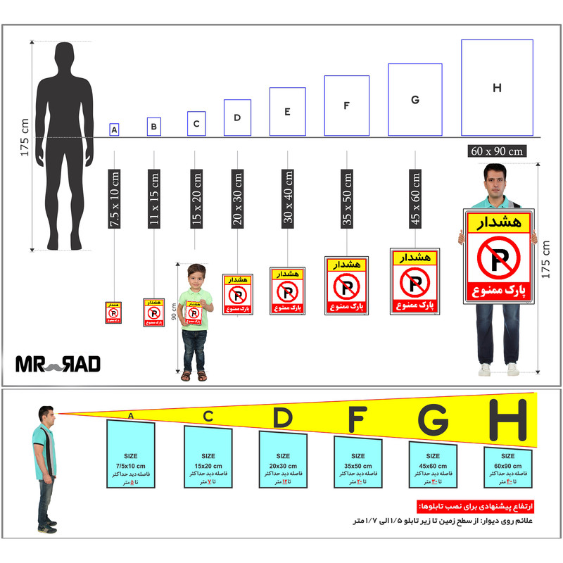 برچسب ایمنی مستر راد طرح هشدار پارک ممنوع مدل HSE-OSHA-1321