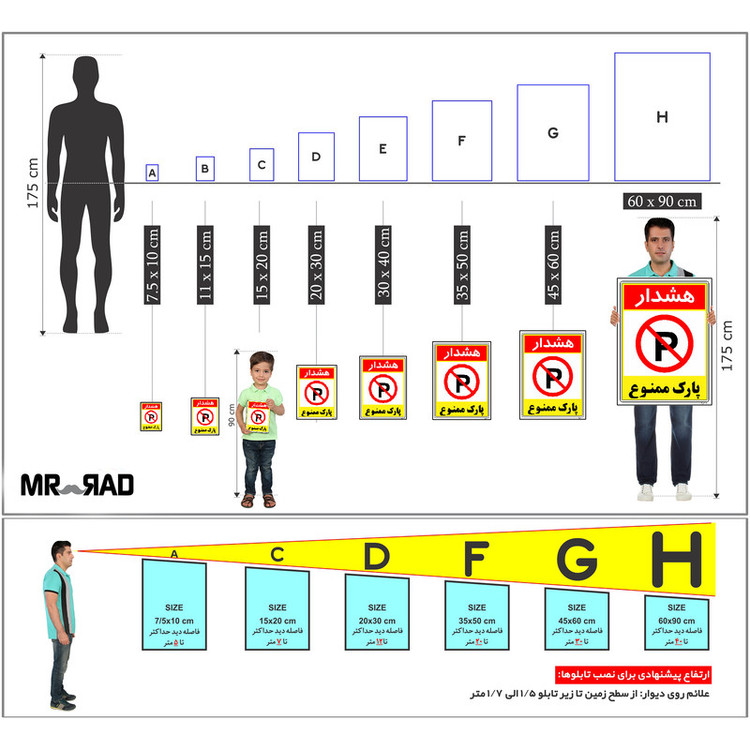 برچسب ایمنی مستر راد طرح هشدار پارک ممنوع مدل HSE-OSHA-1323