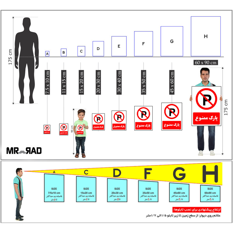 برچسب ایمنی مستر راد طرح پارک ممنوع مدل HSE-OSHA-1325
