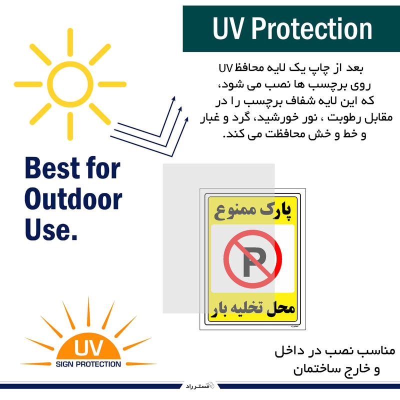 برچسب ایمنی مستر راد طرح پارک ممنوع محل تخلیه بار مدل HSE-OSHA-1393
