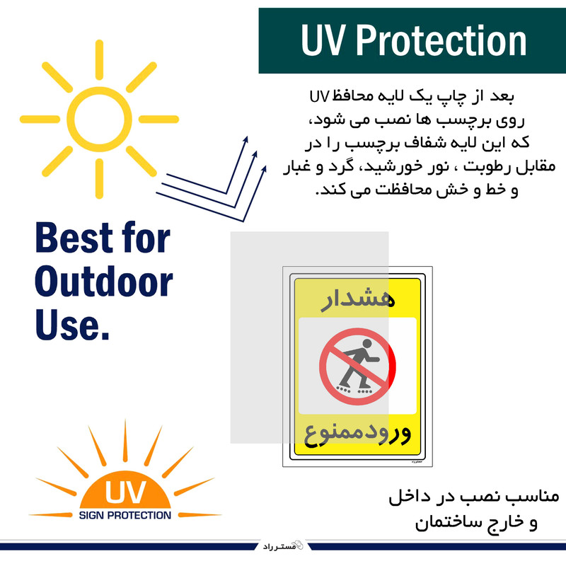 برچسب ایمنی مستر راد طرح هشدار ورود ممنوع مدل HSE-OSHA-0781