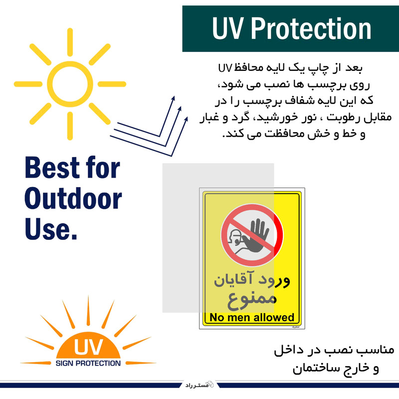 برچسب ایمنی مستر راد طرح ورود آقایان ممنوع مدل HSE-OSHA-1095