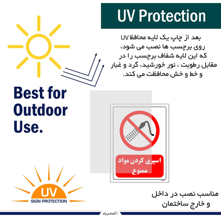 برچسب ایمنی مستر راد طرح اسپری کردن مواد ممنوع مدل HSE-OSHA-0376