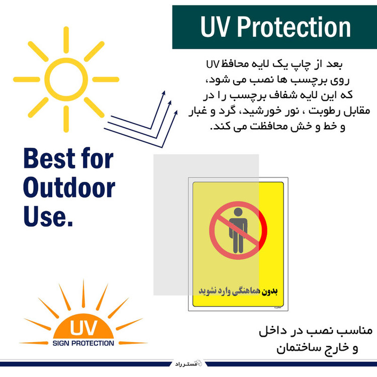 برچسب ایمنی مستر راد طرح بدون هماهنگی وارد نشوید مدل HSE-OSHA-1195