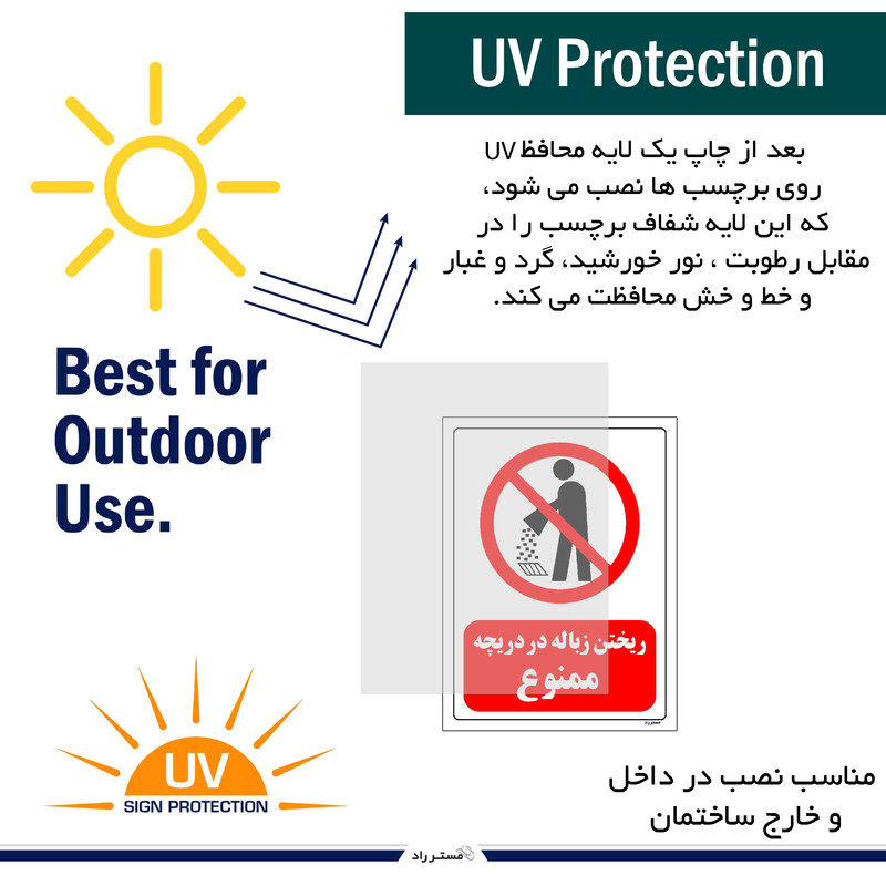 برچسب ایمنی مستر راد طرح ریختن زباله در دریچه ممنوع مدل HSE-OSHA-0023