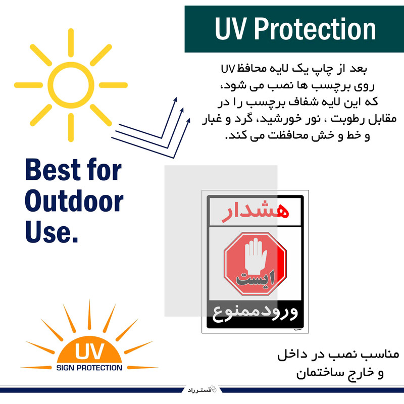 برچسب ایمنی مستر راد طرح هشدار ورود ممنوع مدل HSE-OSHA-0871