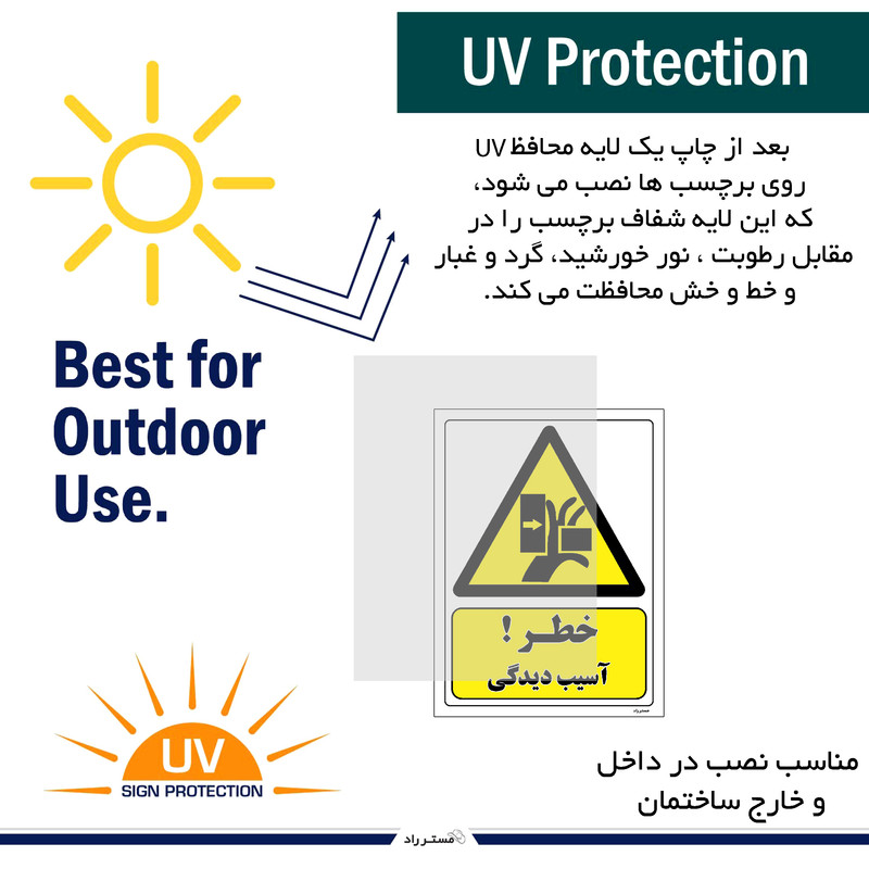 برچسب ایمنی مستر راد طرح خطر آسیب دیدگی مدل HSE-OSHA-487
