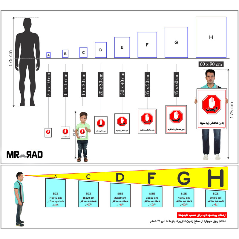 برچسب ایمنی مستر راد طرح بدون هماهنگی وارد نشوید مدل HSE-OSHA-1230