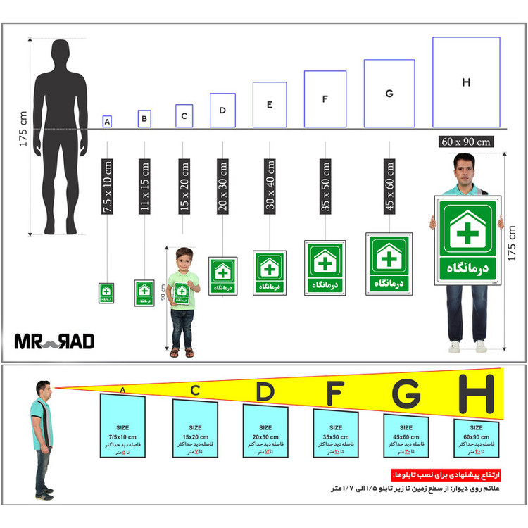 برچسب ایمنی مستر راد طرح مستطیل مدل HSE-OSHA-0001