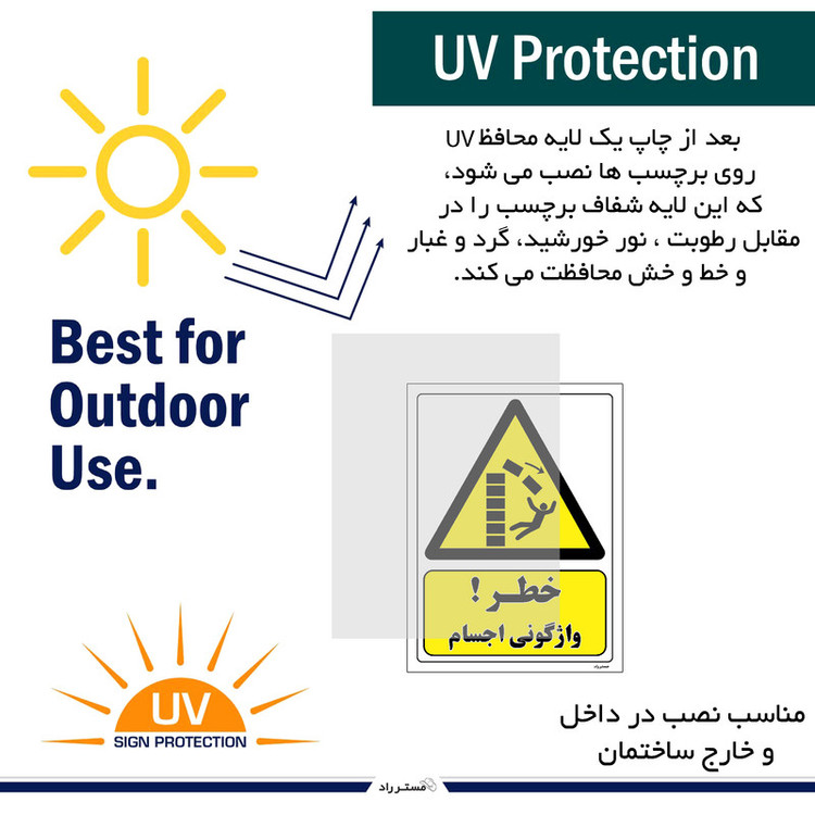 برچسب ایمنی مستر راد طرح خطر واژگونی اجسام مدل HSE-OSHA-188