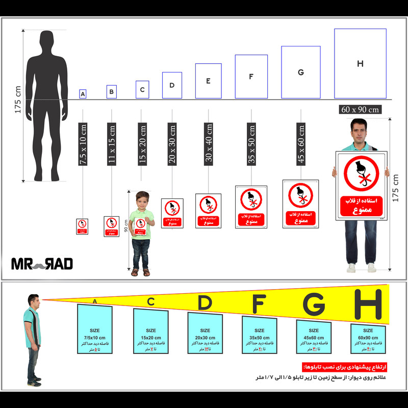 برچسب ایمنی مستر راد طرح استفاده از قلاب ممنوع مدل HSE-OSHA-0515