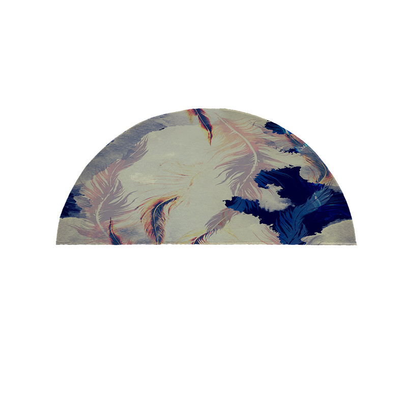 پادری مدل نیم دایره طرح گل کد 9146 سایز 90×45 سانتی متر