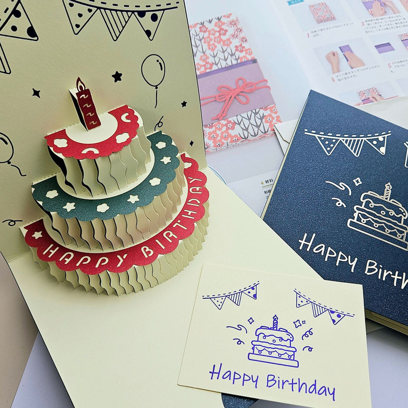 کارت پستال مدل سه بعدی طرح Happy Birthday کد 98