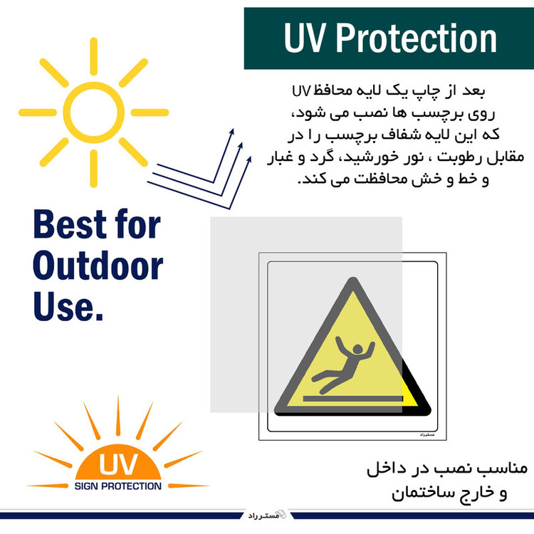 برچسب ایمنی مستر راد طرح هشدار خطر سطح صیقلی مدل HSE-OSHA-268