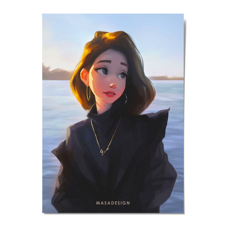 کارت پستال ماسا دیزاین مدل POSTV0023 GIRL