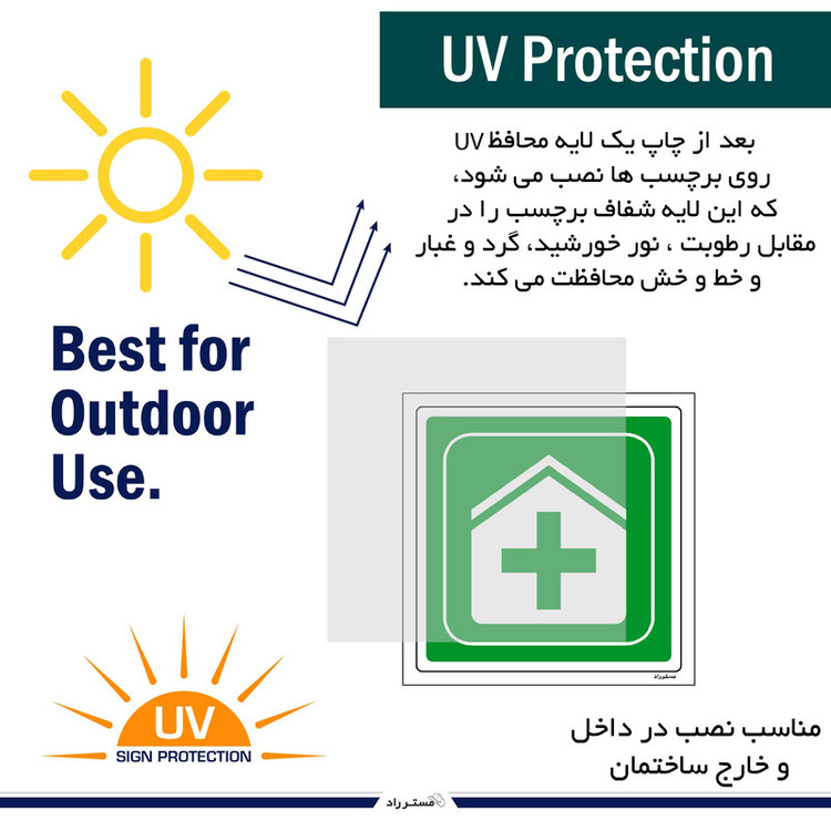 برچسب ایمنی مستر راد طرح درمانگاه مدل HSE-OSHA-001