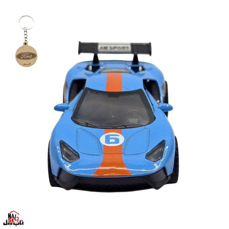ماکت ماشین ناب سل مدل فورد جی تی رالی اسپرت فلزی موزیکال چراغدار FORD GT به همراه جاسوییچی