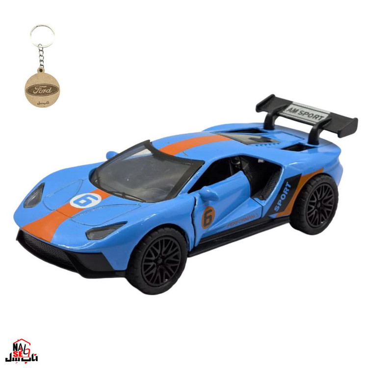 ماکت ماشین ناب سل مدل فورد جی تی رالی اسپرت فلزی موزیکال چراغدار FORD GT به همراه جاسوییچی
