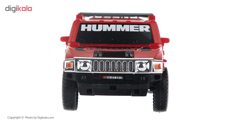 ماشین اسباب بازی آفرود دورج توی مدل Hummer با بدنه پلاستیکی مقاوم و طراحی الهامگرفته از نمونه واقعی، ابعاد 24 × 10 × 9.5 سانتیمتر و وزن سبک 290 گرمی مناسب بازی کودکان