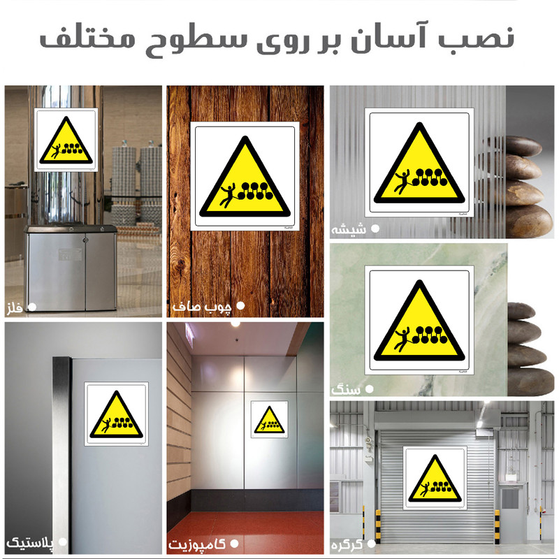 برچسب ایمنی مستر راد طرح خطر گیر کردن لباس کار مدل HSE-OSHA-042