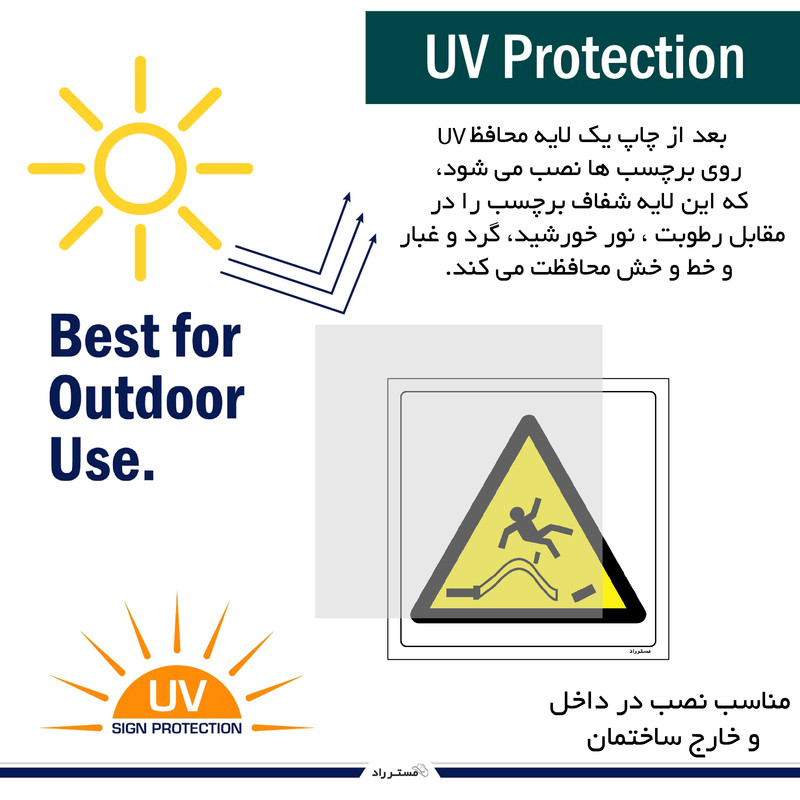 برچسب ایمنی مستر راد طرح خطر هوای پرفشار مدل HSE-OSHA-207