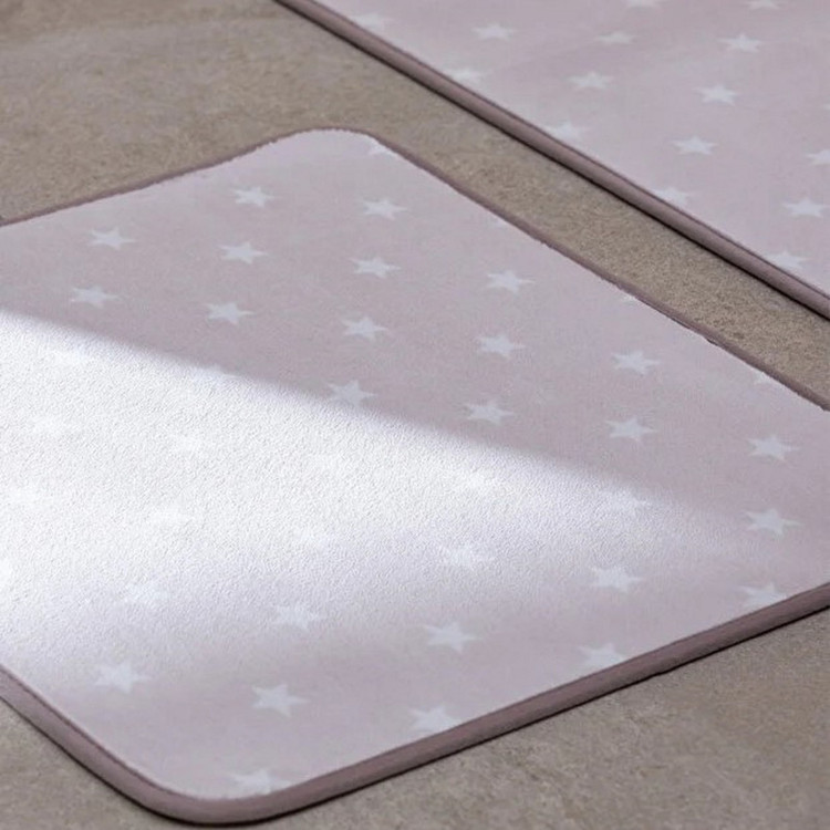 پادری مادام کوکو مدل Felisite Starry Pembe سایز 80x50 سانتیمتر مناسب برای فضای داخلی مجموعه دو عددی