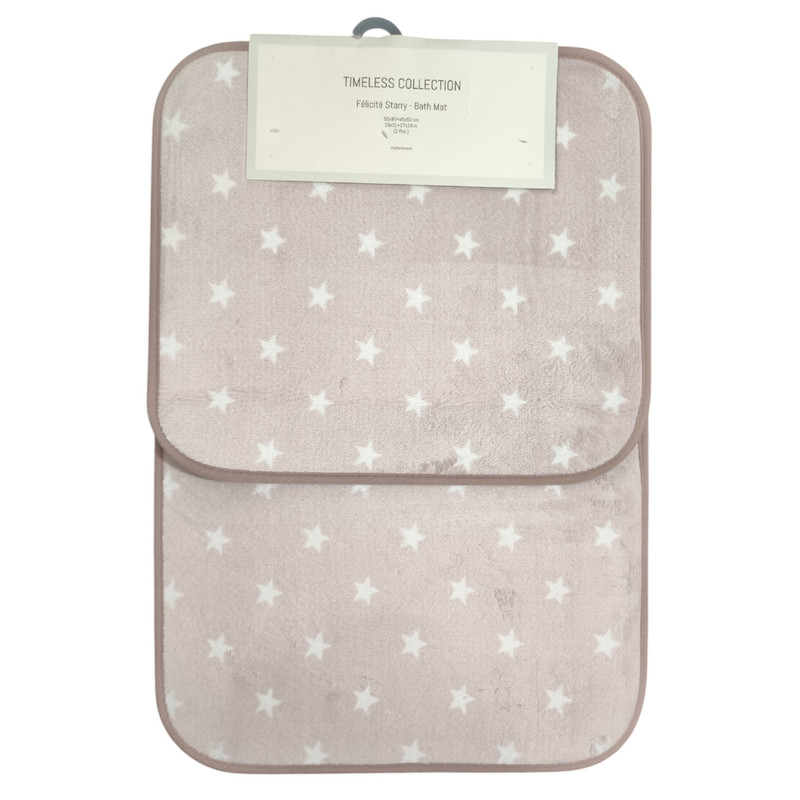 پادری مادام کوکو مدل Felisite Starry Pembe سایز 80x50 سانتیمتر مناسب برای فضای داخلی مجموعه دو عددی