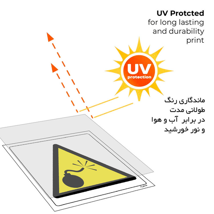 برچسب ایمنی مستر راد طرح خطر مواد منفجره مدل HSE-OSHA-177