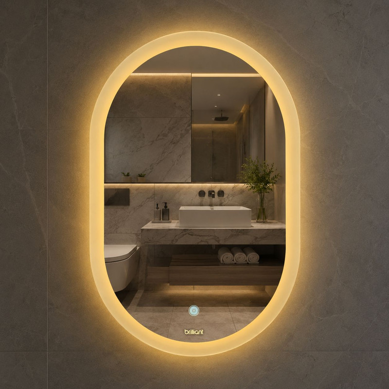 آینه سرویس بهداشتی برلیان کابین مدل 0501 سایز 70*50 سانتی متر