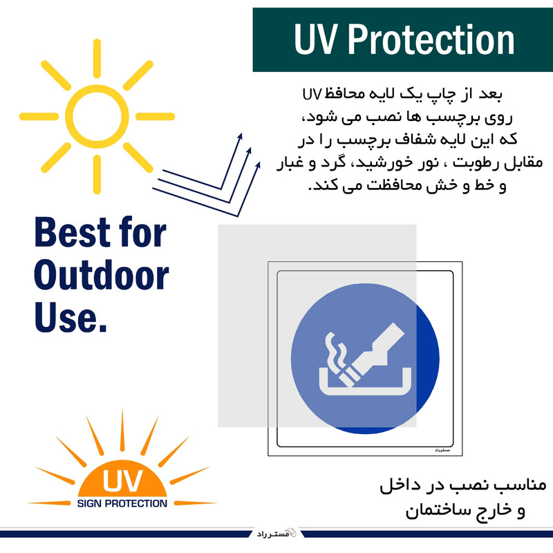 برچسب ایمنی مستر راد طرح ته سیگار خود را در محل مخصوص بیندازید مدل HSE-OSHA-297