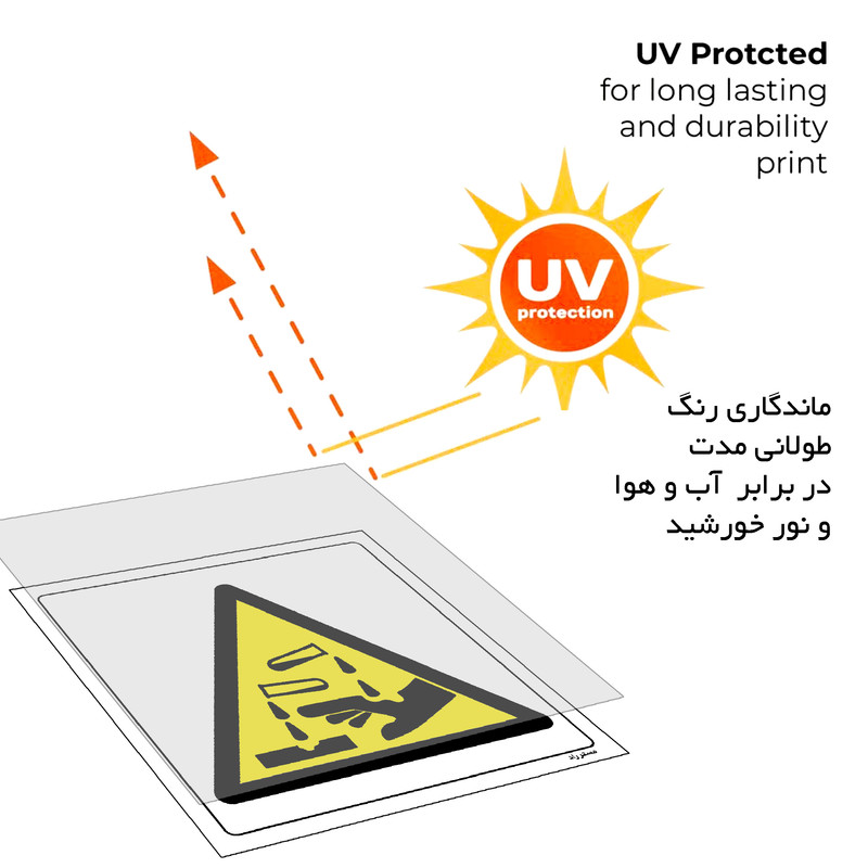 برچسب ایمنی مستر راد طرح خطر مواد شیمیایی خورنده مدل HSE-OSHA-047