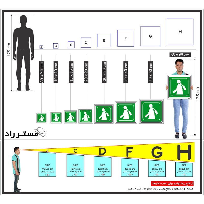 برچسب ایمنی مستر راد طرح سرپرست کمک های اولیه مدل HSE-OSHA-050