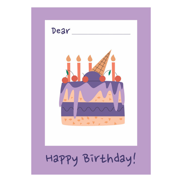 کارت پستال مدل کیک تولد کد 12