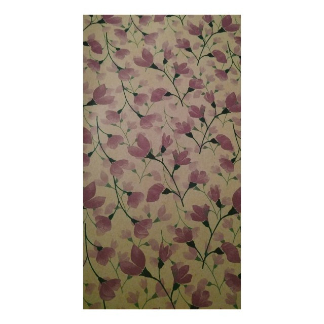 کاغذ کادو مدل کرافت سایز 50 ×70 سانتی متر طرح گل بنفشه بسته 3 عددی