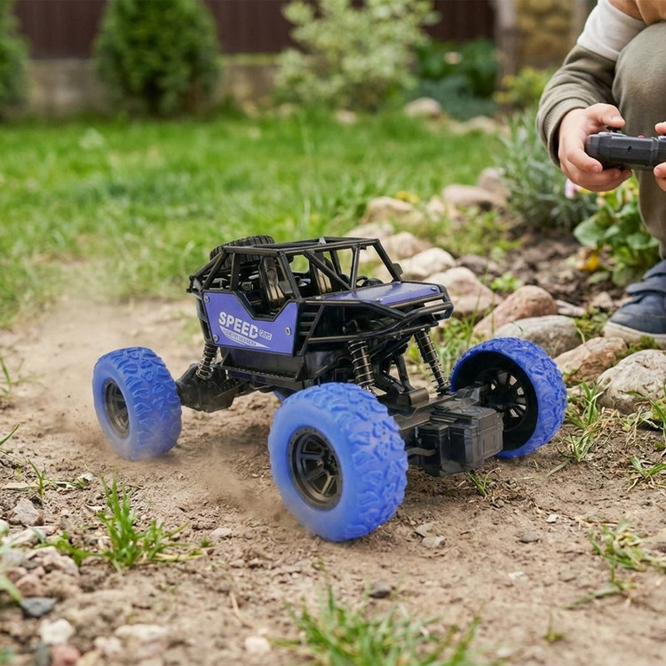 ماشین بازی کنترلی آفرود مدل DIE CAST با ریموت کنترل بیسیم، 4 کمکفنر و حرکت چهارجهته