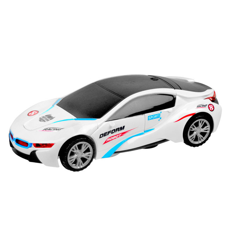 ماشین بازی تبدیلشونده پلیسی ییجون مدل YJ388-20 الهامگرفته از BMW i8 با پخش موزیک، رقص نور و چرخش خودکار، باتریخور