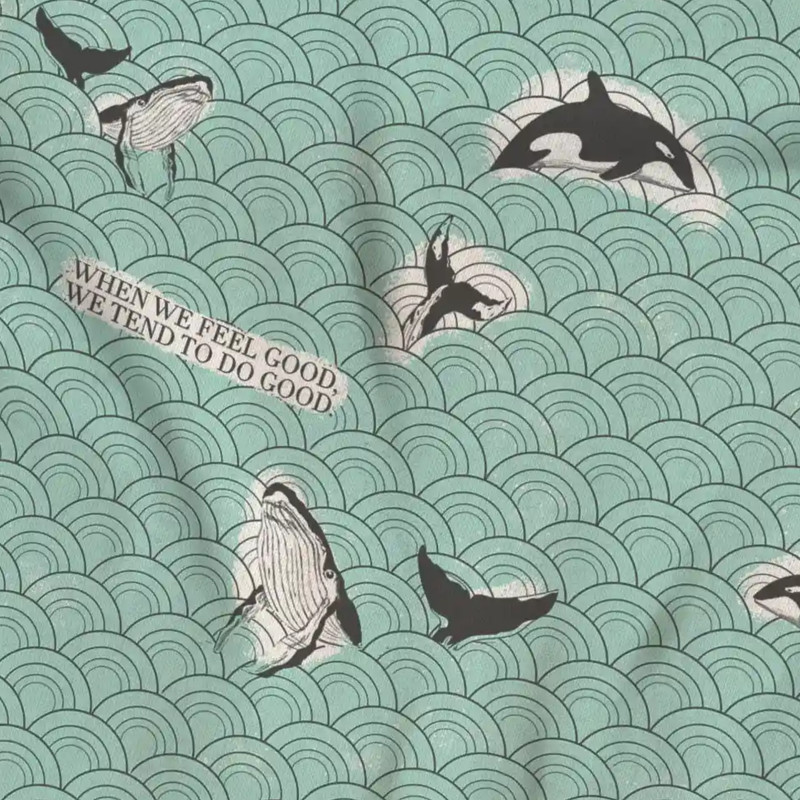 کاغذ کادو مریخ مدل Sea پارچه ای