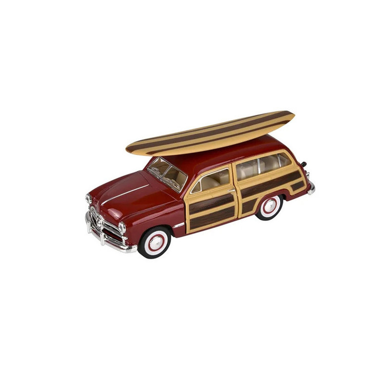 ماکت ماشین تزئینی کینزمارت فورد WOODY WAGON 1949 مدل 367 با بدنه فلزی و پلاستیکی، درهای بازشو از بغل و 4 چرخ متحرک