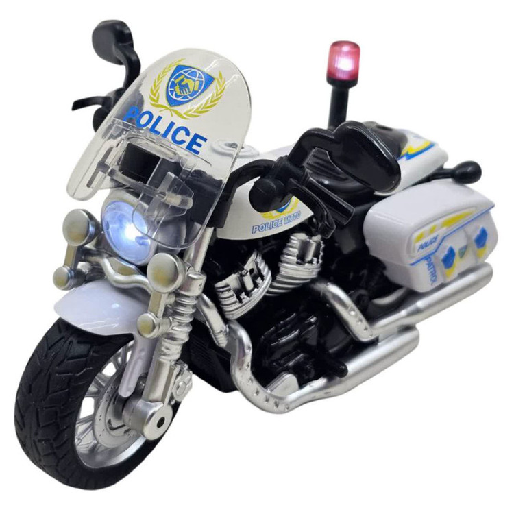 موتور بازی ناب سل مدل پلیس فلزی موزیکال چراغدار عقب کش کد Pull-back musical metal police car with lights
